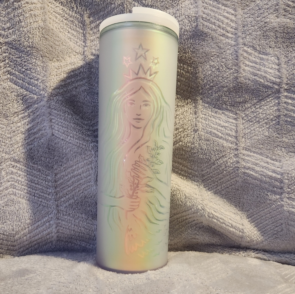 Starbucks 50th Anniversary Ltd Ed 16oz Siren Mermaid Frosted Tumbler NEW HTF.
